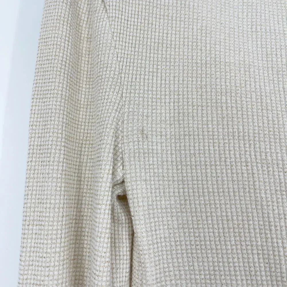Free People Say When Long Sleeve Size Small Waffle Knit Ruffle